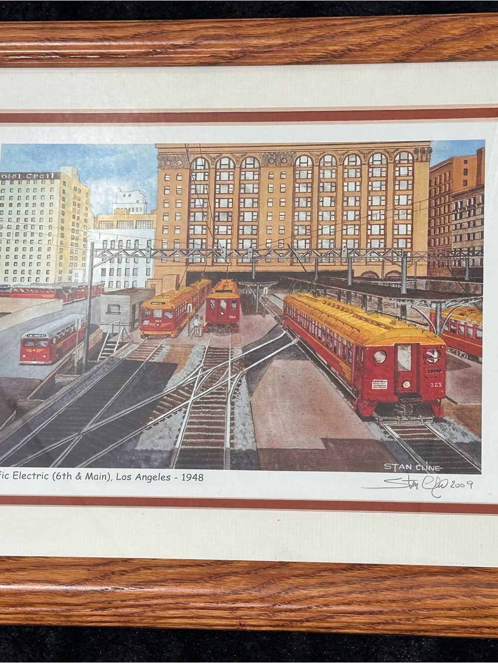 Stan Cline Framed Los Angeles Transit Art Print with COA